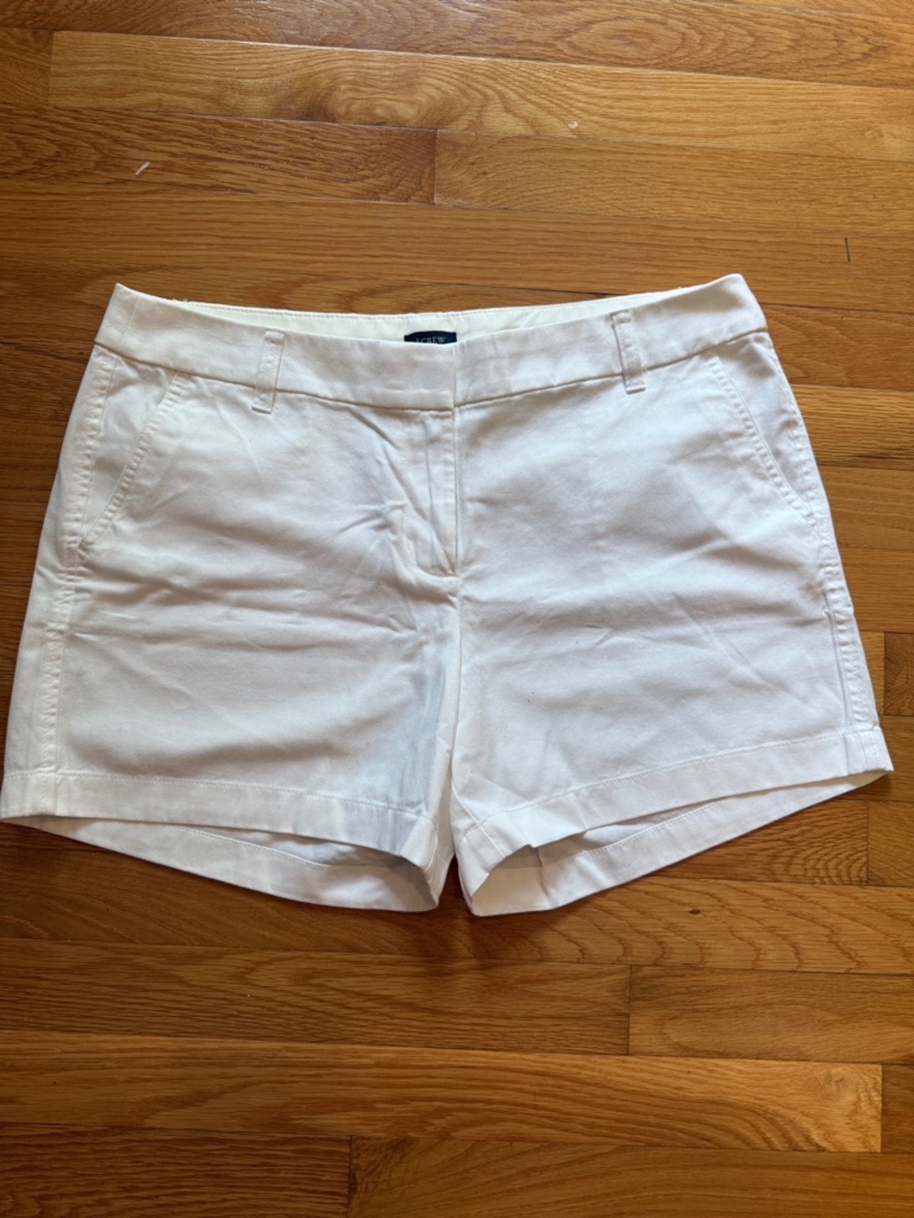 J. Crew White Cotton Bermuda Shorts